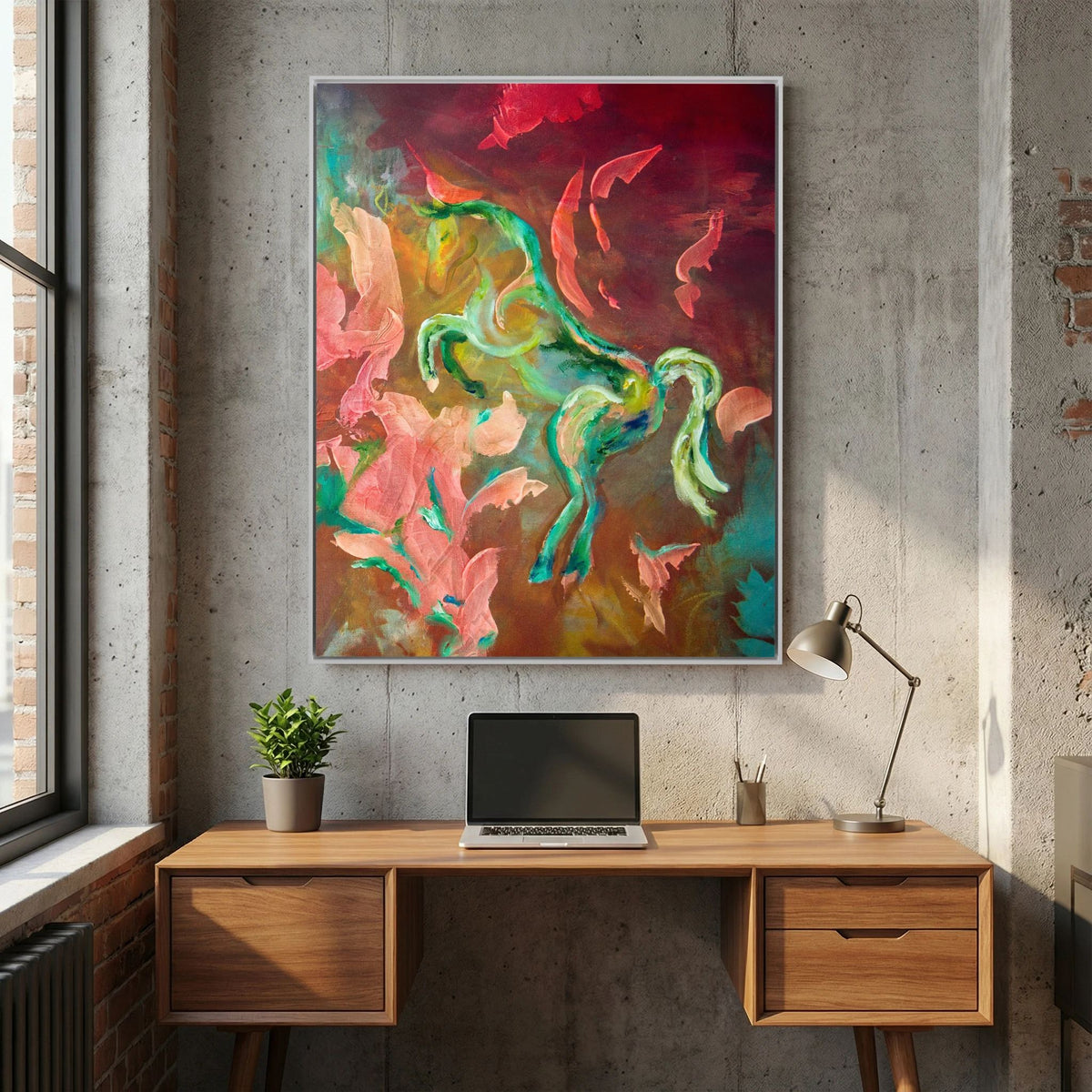 Eldhästen "Courage" | Canvas